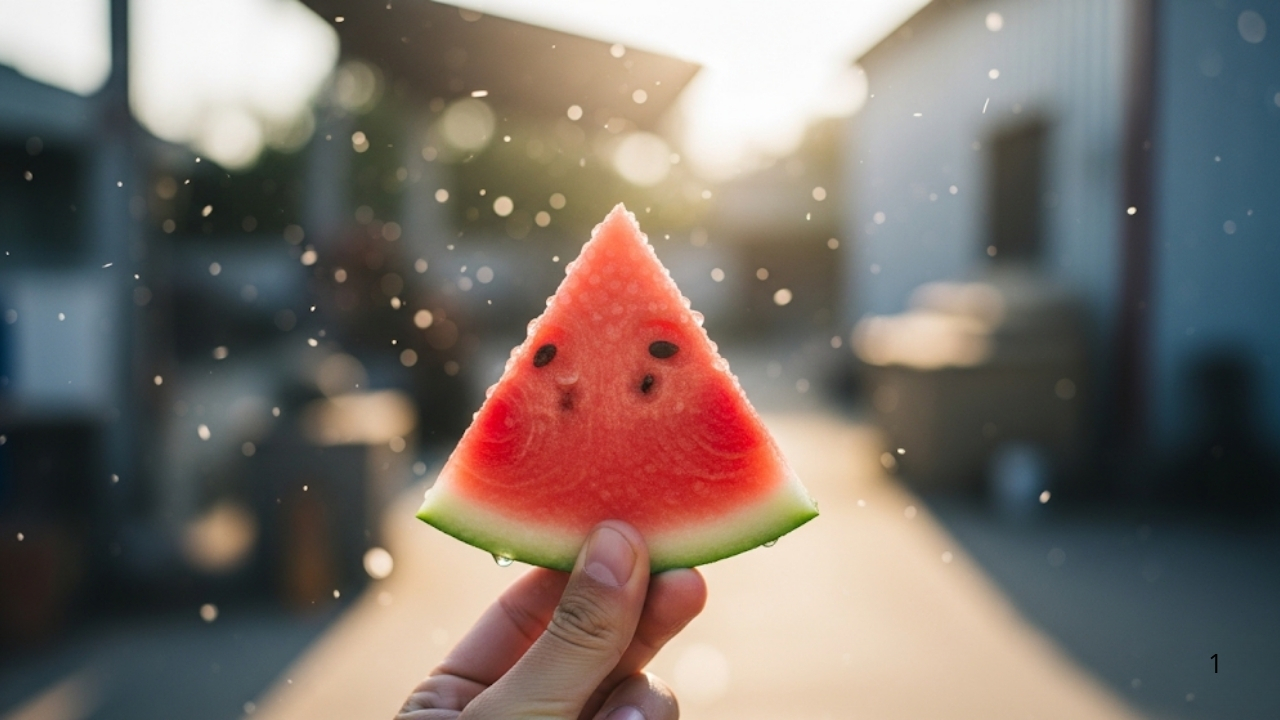 Melancia: hidratação e energia natural para manter o foco e a produtividade no calor intenso.
