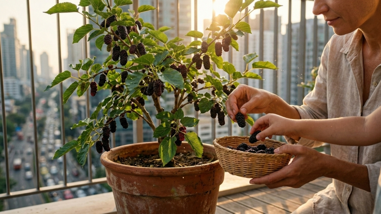 Guia prático para cultivar amoras em vasos, mesmo em apartamentos pequenos.