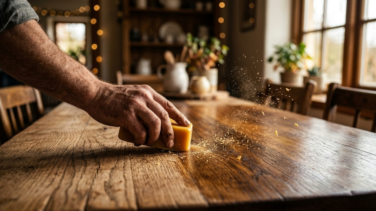 Proteja o brilho e a integridade de móveis rústicos contra o calor e o ressecamento com selagem.