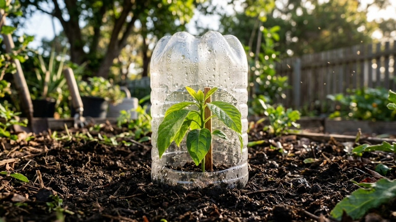 Crie um microclima ideal com garrafa PET e nunca mais perca uma muda de abacateiro em casa.