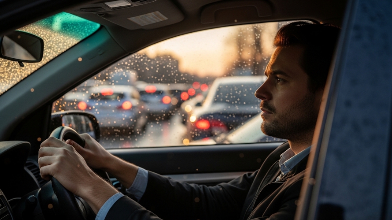 Transforme o estresse do trânsito em liberdade mental com a sabedoria de Epicteto.