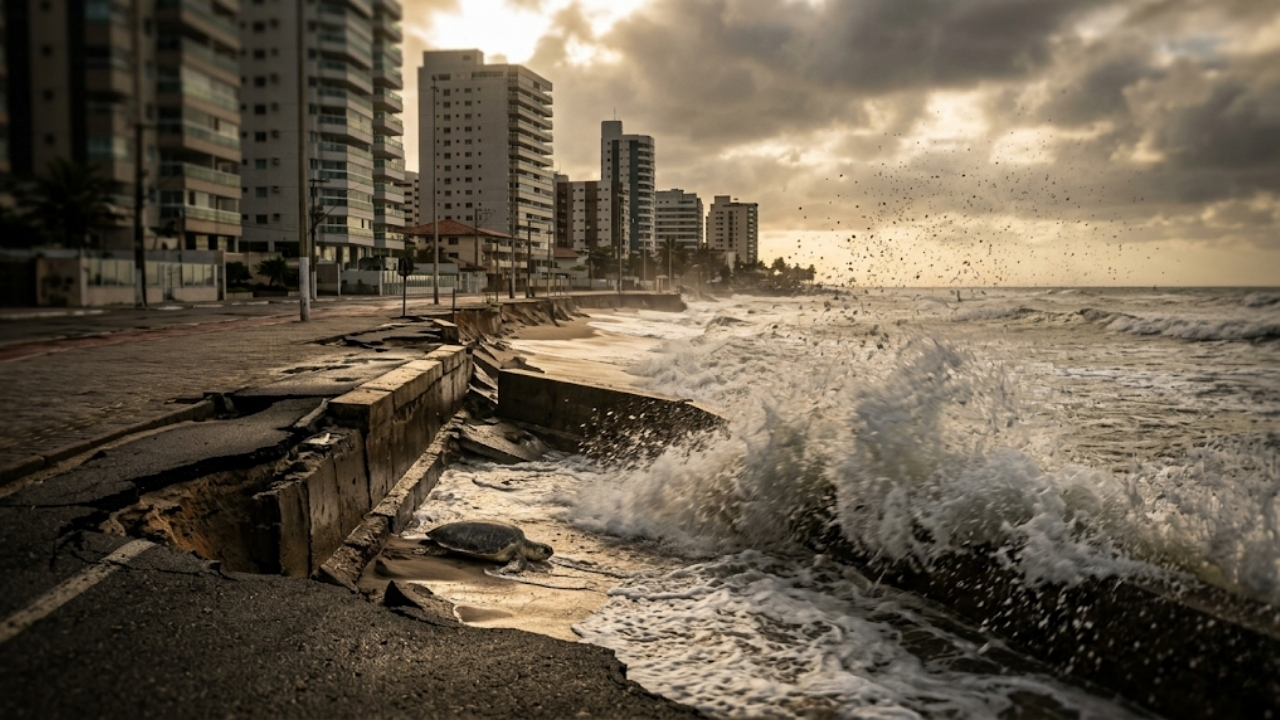 Estratégias para adaptar cidades ao recuo da costa e proteger a biodiversidade marinha.