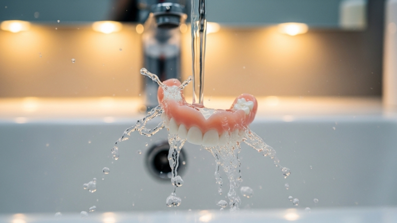 Descubra por que a pasta comum destrói sua prótese e como higienizá-la do jeito certo.