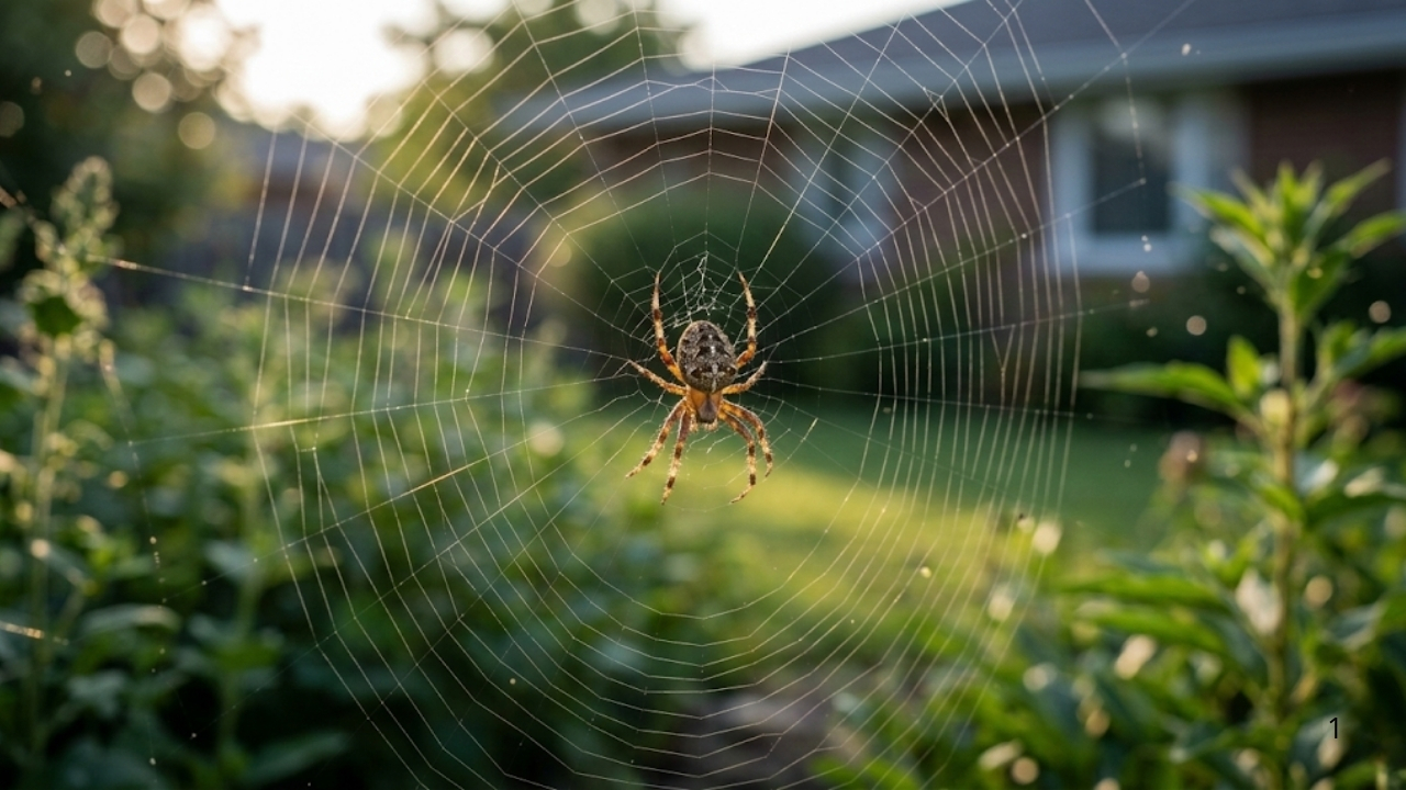 Preserve a aranha de jardim para controlar insetos e manter o equilíbrio natural da sua casa.