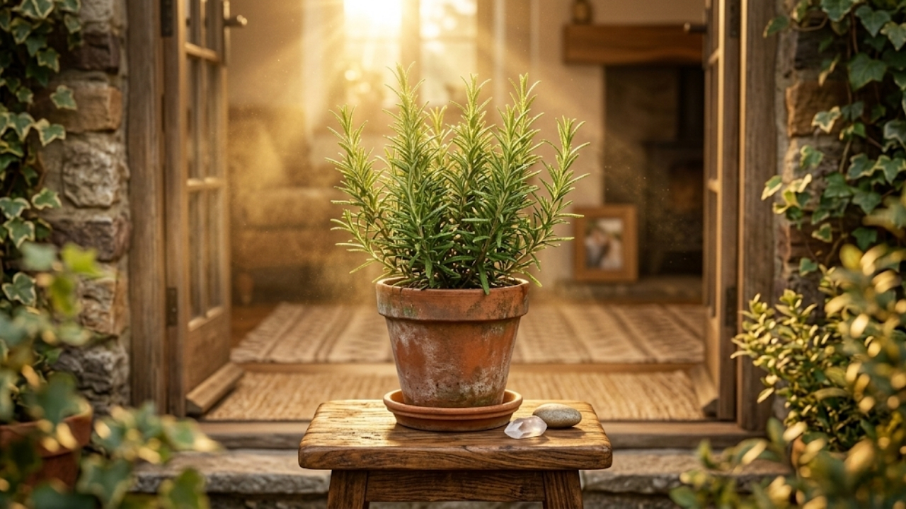 Descubra como o alecrim filtra negatividade e mantém a prosperidade fluindo em seu lar sagrado.