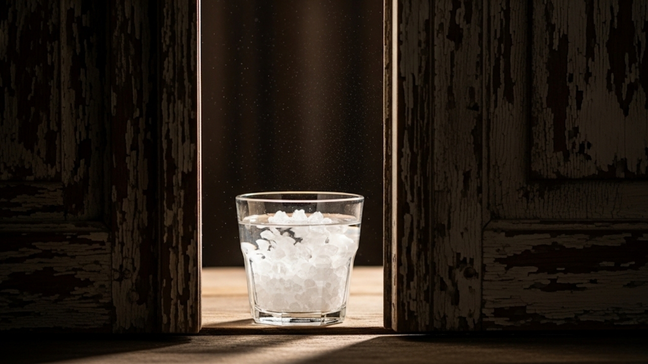 Proteja seu lar e renove suas energias noturnas com o poder ancestral do sal grosso na porta.