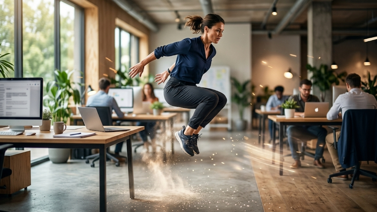 Entenda como pequenas séries de agachamentos com salto transformam seu metabolismo e foco.
