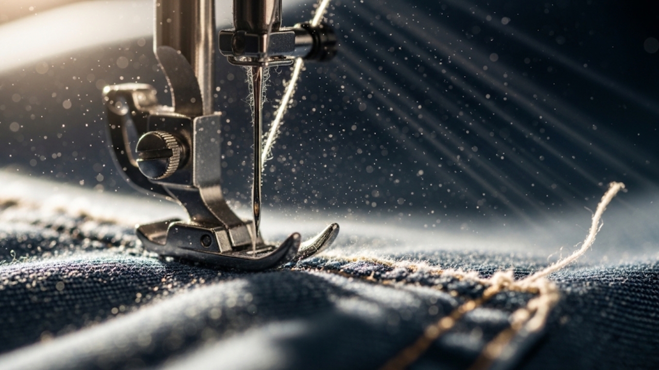 Proteja seu equipamento e conquiste acabamentos perfeitos em tecidos pesados com técnicas de mestre.