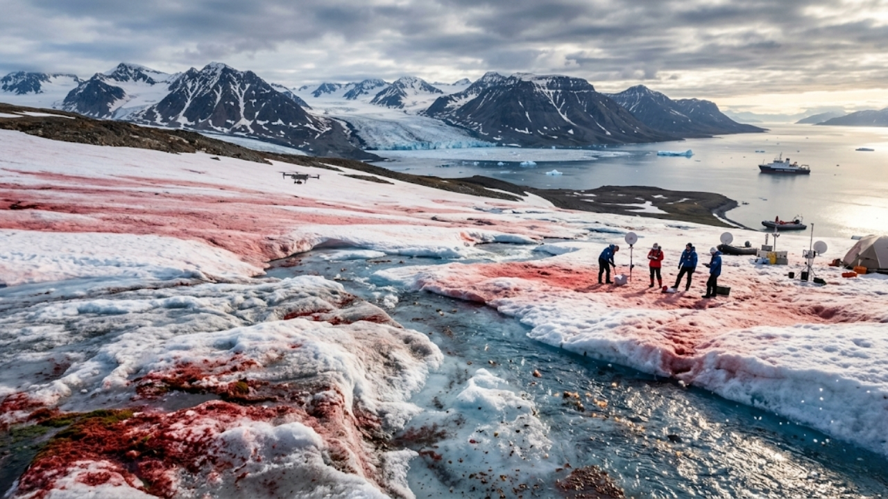 Entenda como a vida microscópica está acelerando o colapso das geleiras e o impacto global.