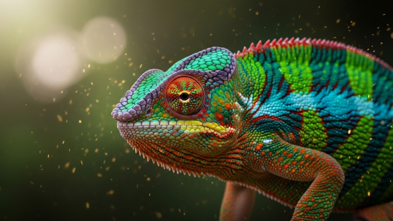 Descubra a sofisticada linguagem das cores e a ciência por trás da sobrevivência dos camaleões.