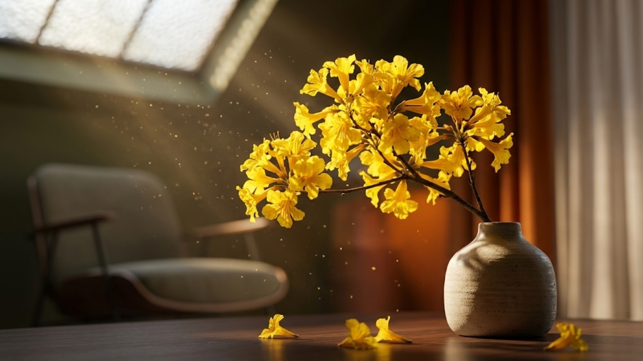 Incorpore o ipê-amarelo à decoração e conecte sua casa à alma vibrante da natureza brasileira.