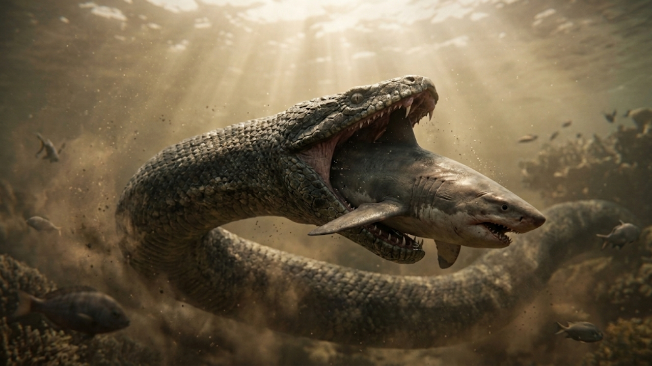 Descubra a serpente colossal de 12 metros que dominava os oceanos pré-históricos onde hoje é o Saara.