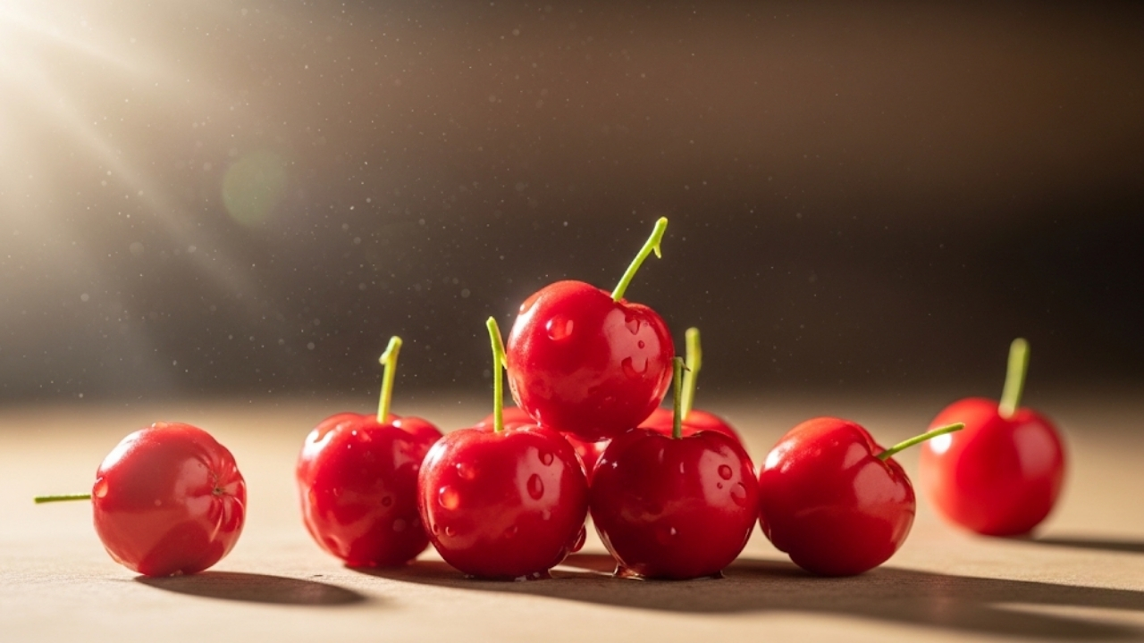 Transforme sua pele com a vitamina C da acerola, combatendo manchas e rugas de forma natural.