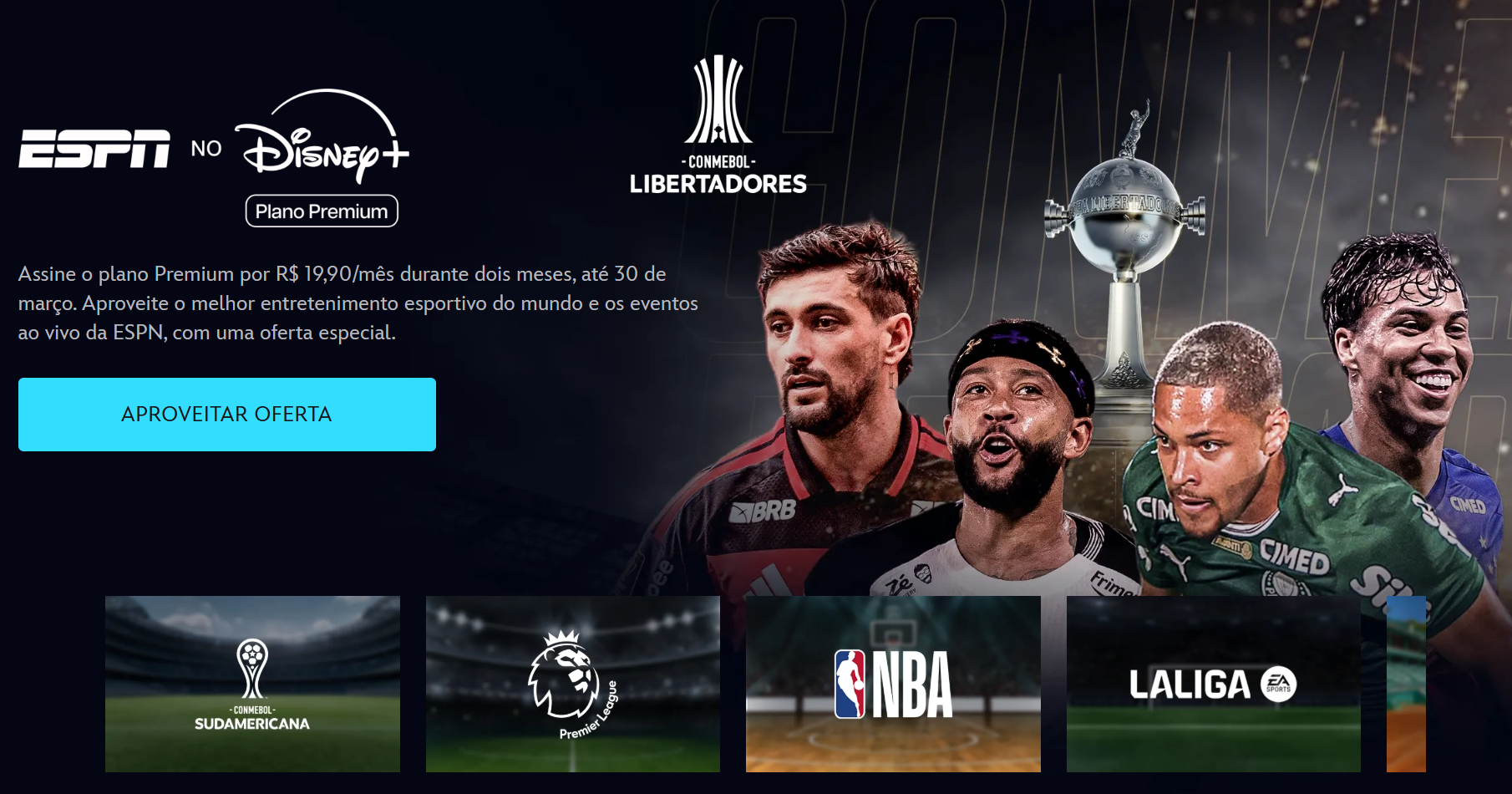 Acompanhe seus esportes favoritos com o plano Premium da Disney+