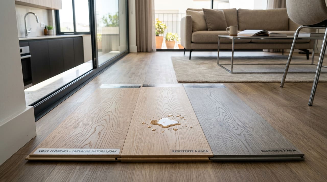 O piso vinílico supera o laminado em diversas características que fazem diferença real no dia a dia de quem mora na casa