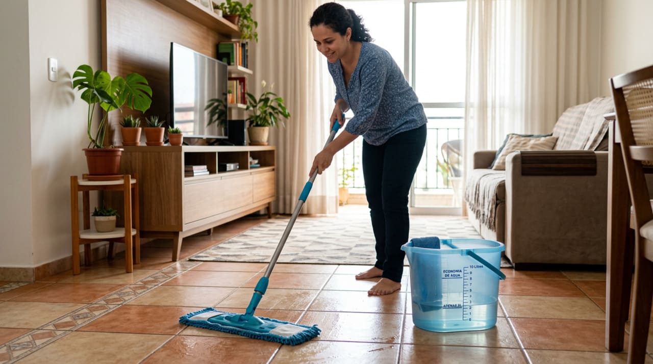 A seleção de detergentes e desinfetantes de alta performance permite que a sujeira seja removida com menor necessidade de enxágue repetitivo durante a limpeza