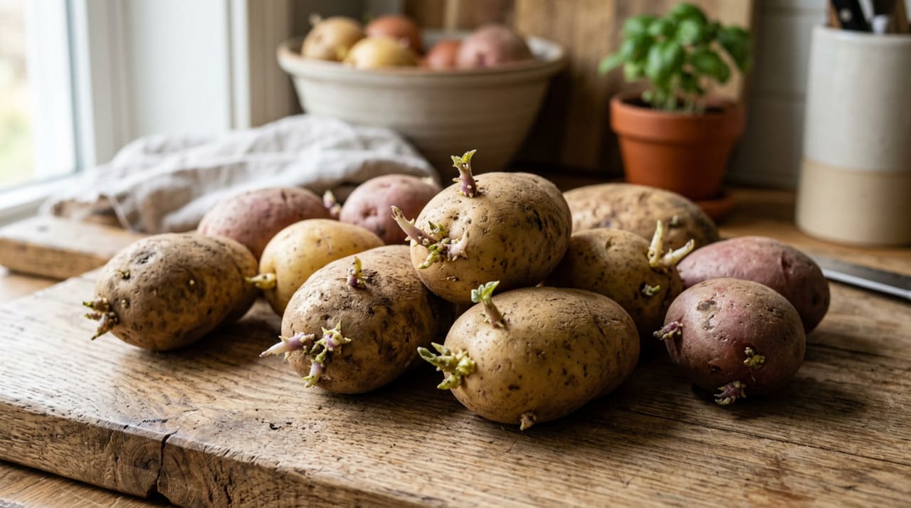 Nem toda batata germinada precisa ser descartada