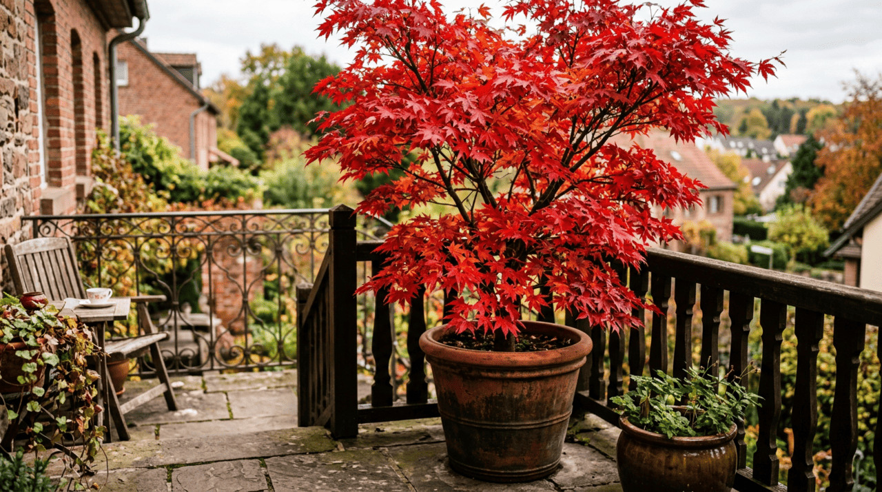 O cultivo em vasos exige atenção a alguns pontos específicos, mas nada que torne o bordo japonês uma árvore difícil de manter