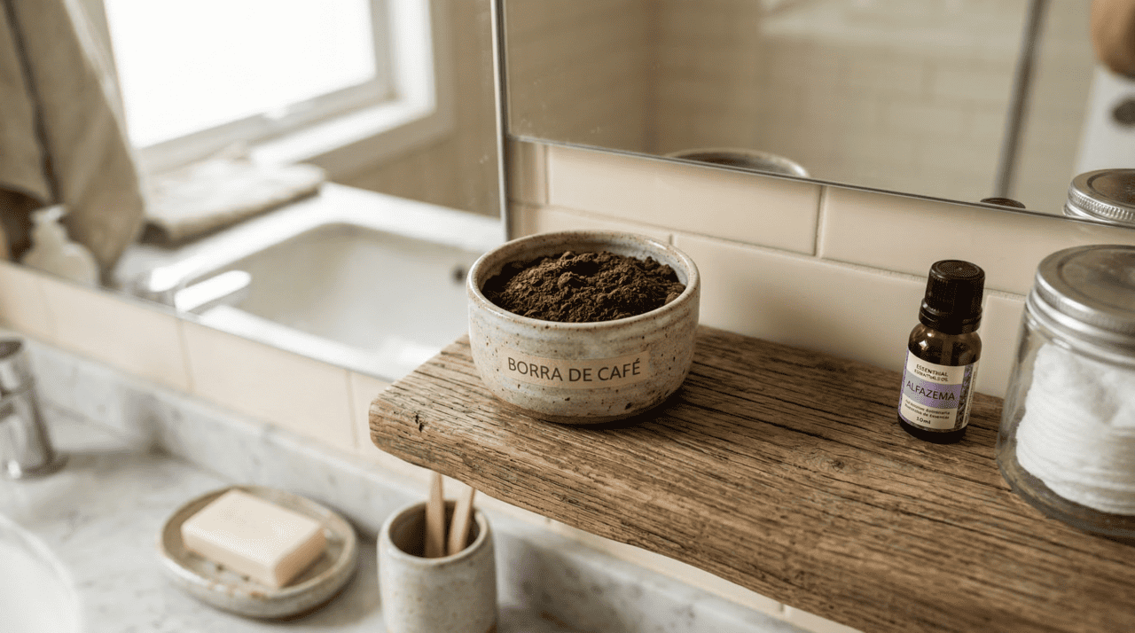 Quem deseja aproveitar as propriedades da borra de café para manter o banheiro limpo e perfumado pode fazer isso sem colocar nada dentro das tubulações