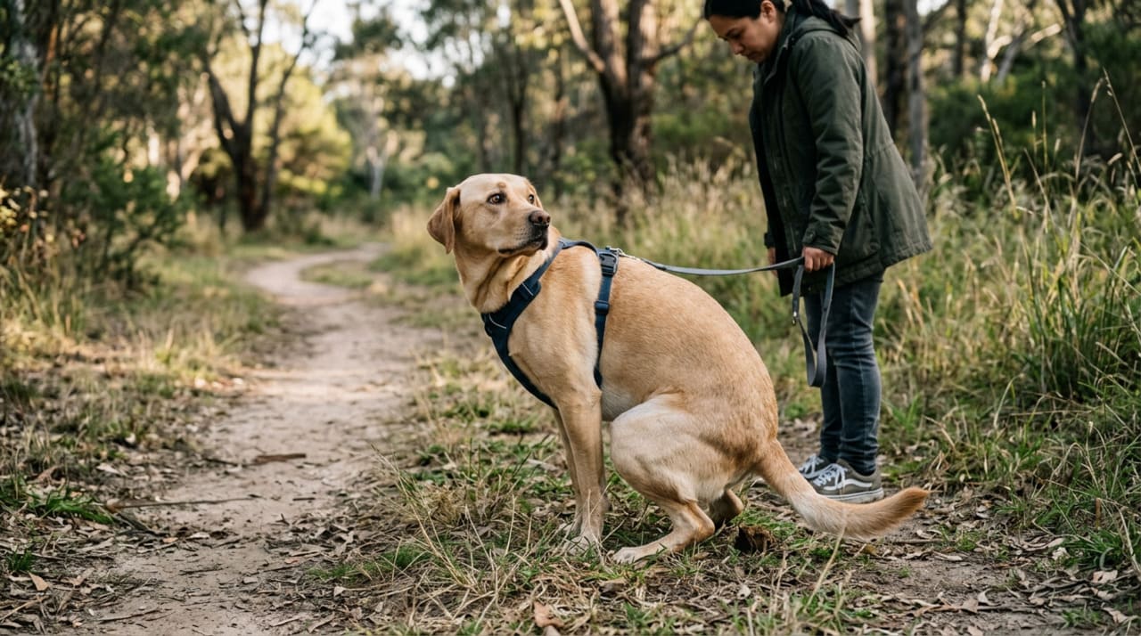 Quando o cachorro se posiciona para defecar ou urinar, entra em um estado de maior vulnerabilidade