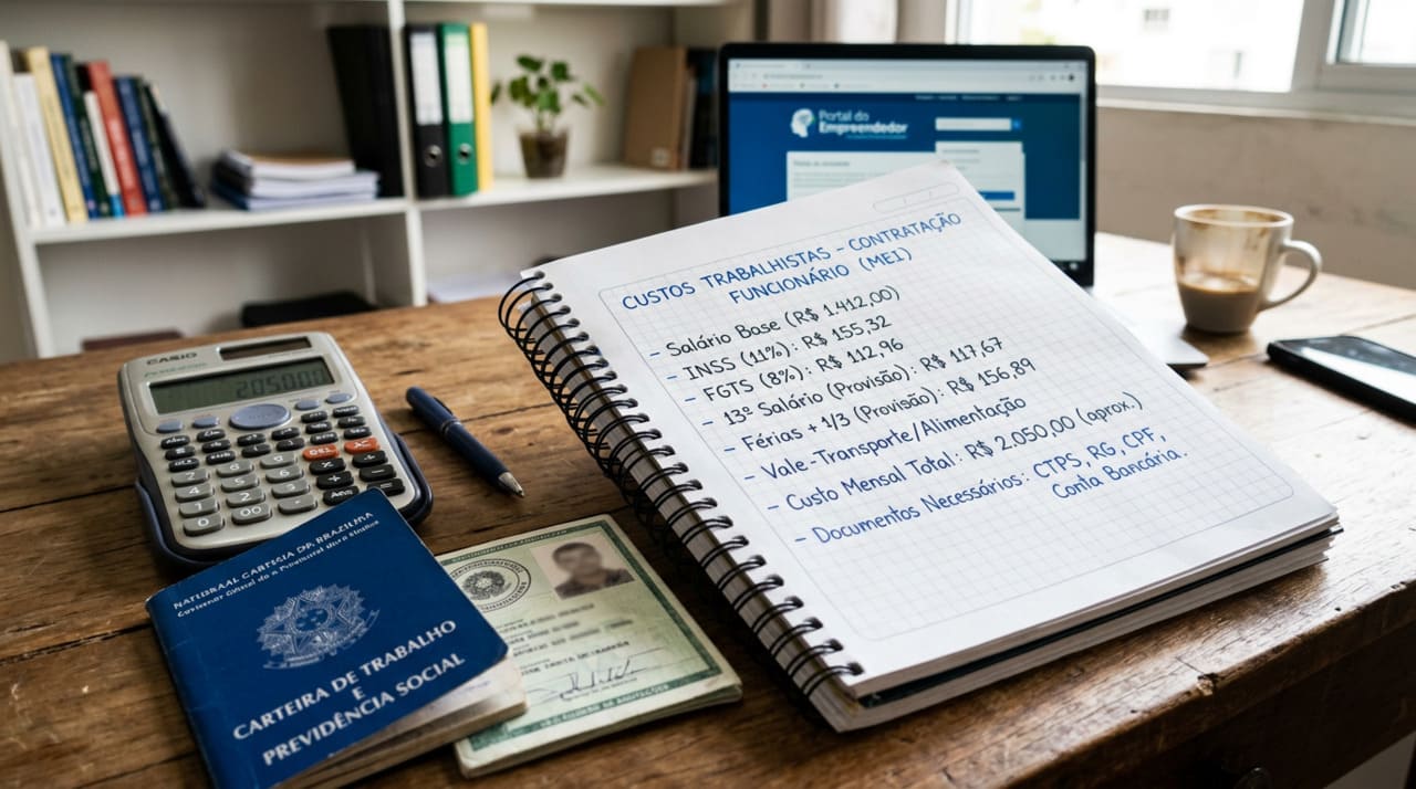 Quanto custa para um MEI contratar um funcionário em março de 2026?