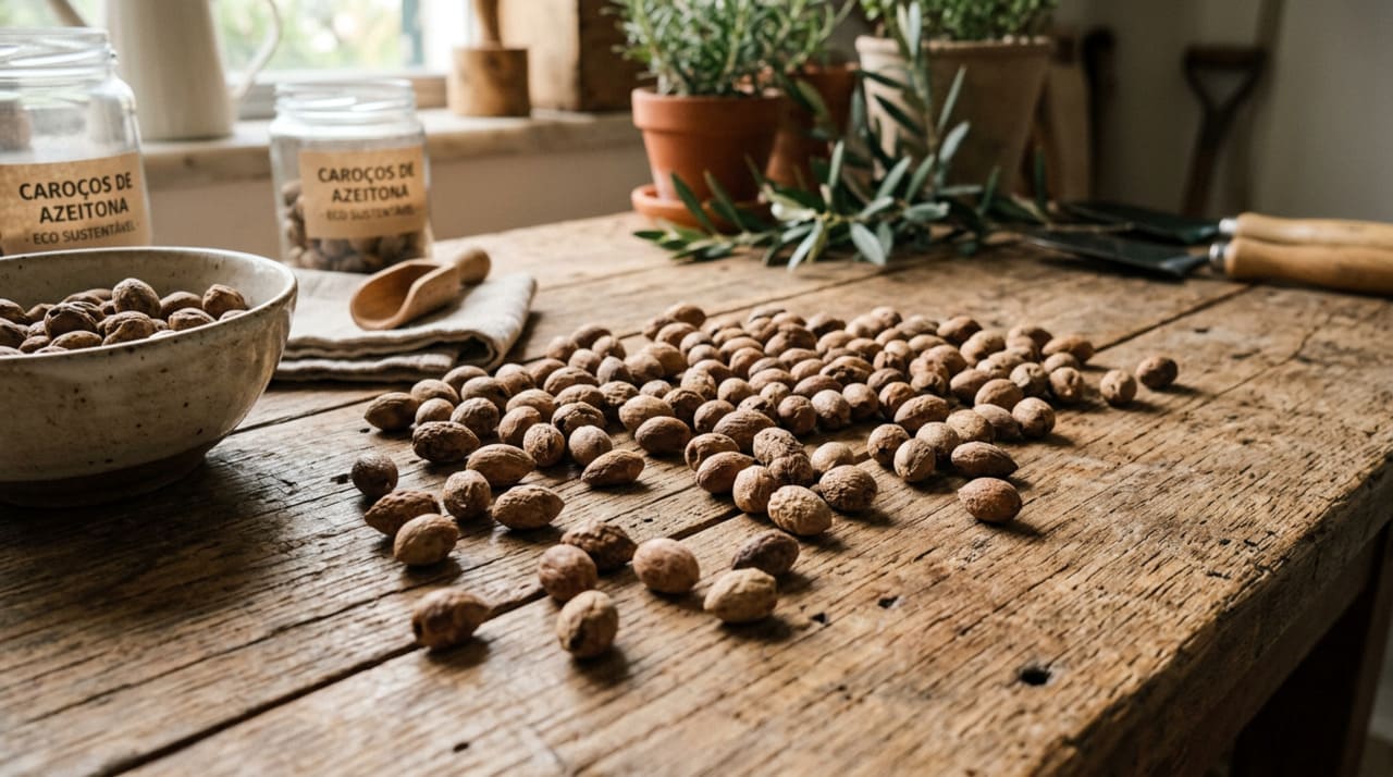 Uma das formas mais criativas e úteis de reaproveitar os caroços de azeitona é fabricar um apoio de panelas térmico, totalmente ecológico e feito em casa