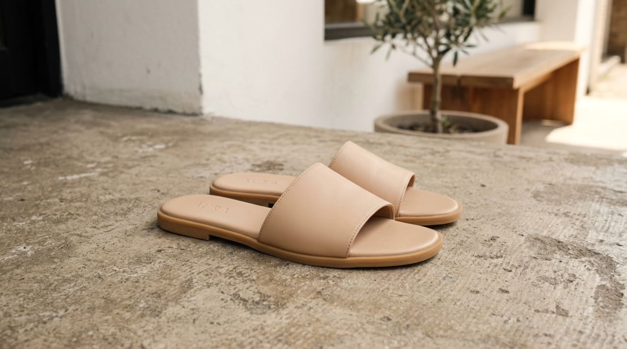 Os chinelos de cores neutras que estão salvando looks do dia a dia e ainda passam imagem de elegância