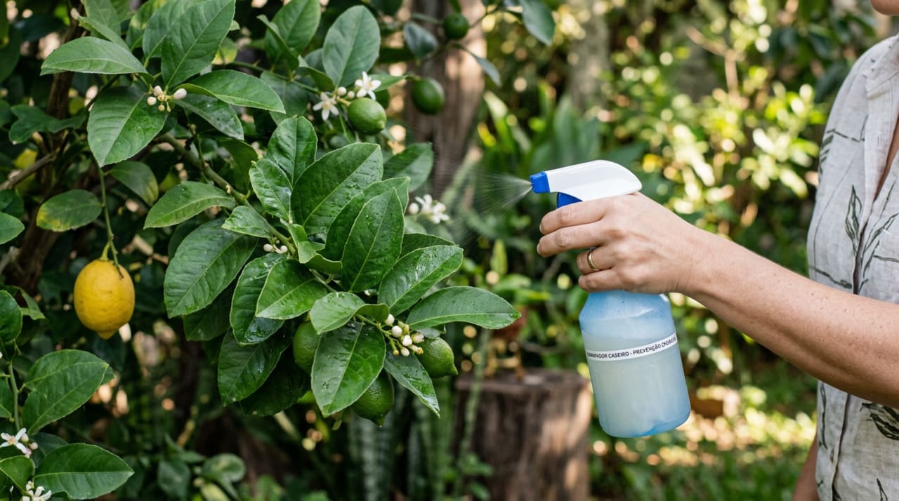 A receita do fungicida caseiro é extremamente simples e utiliza ingredientes que a maioria das pessoas já tem em casa