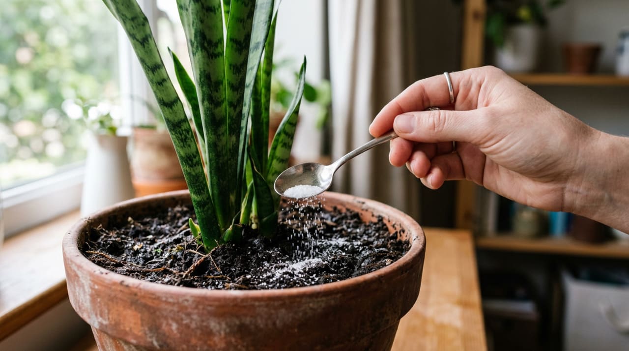 A jardinagem oferece diversas opções comprovadas e menos arriscadas para nutrir a espada-de-são-jorge sem os inconvenientes do açúcar