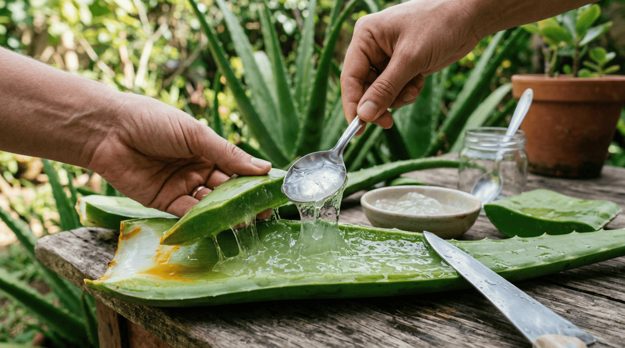 A babosa, também conhecida como Aloe vera, é valorizada por sua polpa transparente em gel, associada à sensação de hidratação e suavidade
