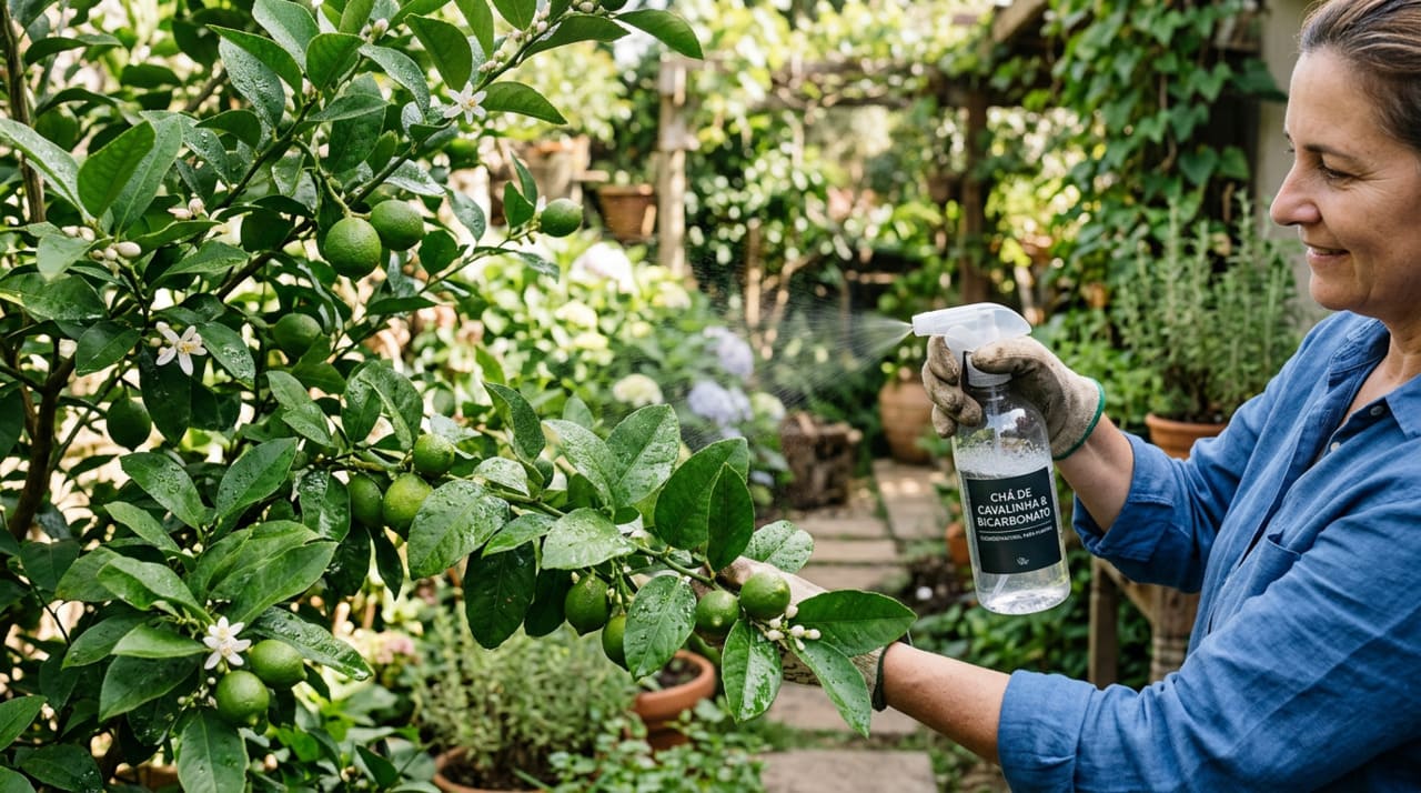 Borrifar água com bicarbonato de sódio nas folhas do limoeiro: por que funciona