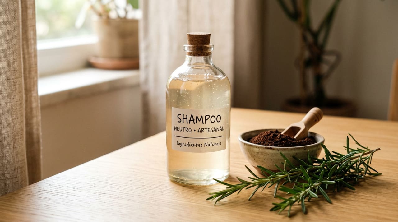 O chamado shampoo caseiro para crescimento capilar costuma unir uma base de limpeza suave com itens estimulantes e nutritivos da cozinha