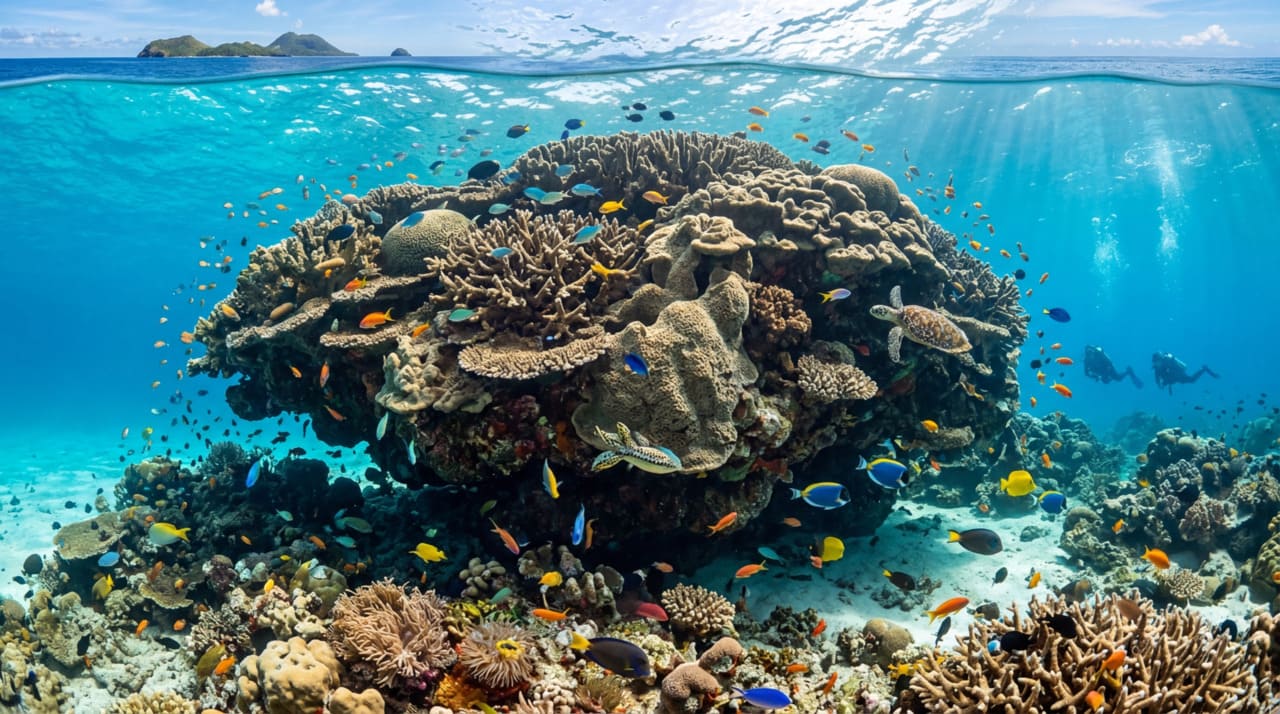 A presença de uma colônia tão vasta e antiga cria um refúgio seguro para centenas de espécies marinhas que dependem da complexidade estrutural para se reproduzir e se alimentar