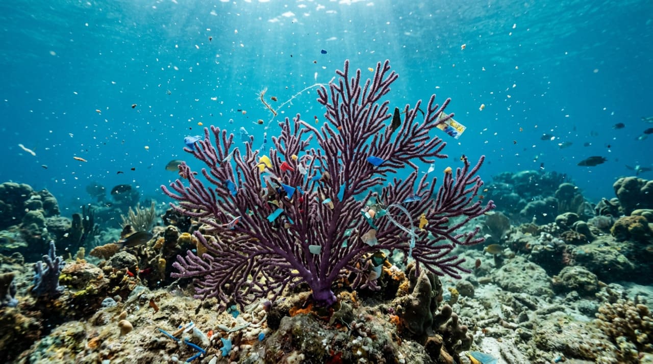 Quando as gorgônias perdem sua vitalidade, toda a estrutura do recife sofre um impacto em cascata que atinge desde pequenos crustáceos até peixes de maior porte.