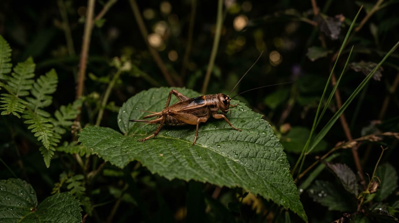 Os grilos desempenham funções ecológicas importantes que beneficiam diretamente a saúde do jardim.