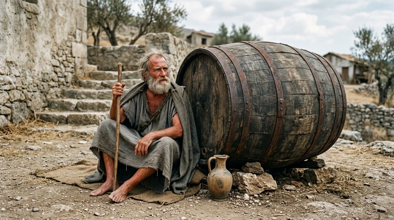 Diógenes de Sinope, filósofo cínico, mostrava na prática que menos é mais: “Os deuses precisam de pouco e os que se parecem com eles, de quase nada”