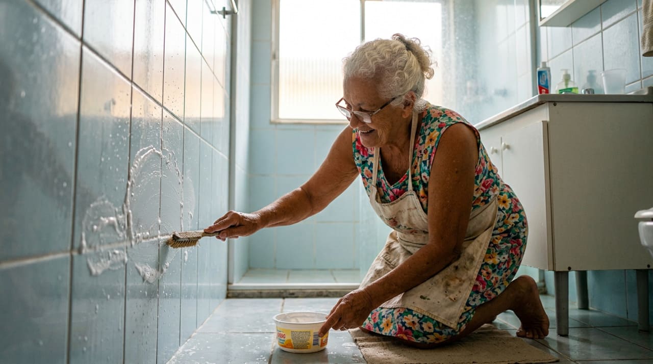 Este truque faz com que as juntas dos azulejos do banheiro brilhem: o método de limpeza mais fácil, sem necessidade de vinagre branco ou água sanitária