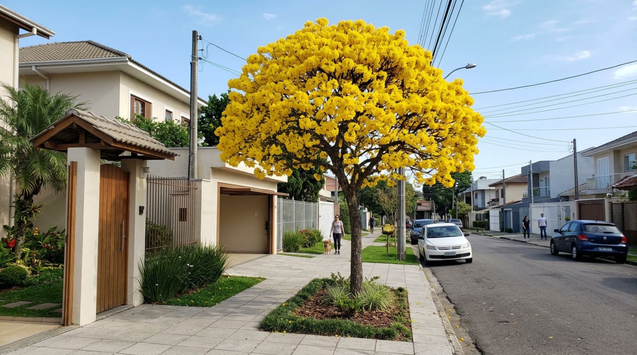 Para muitos donos de imóveis, a preocupação com o crescimento das árvores costuma superar o desejo de ter sombra e frescor na entrada.