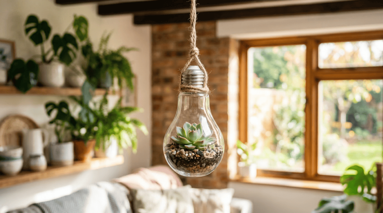 Reaproveitar a lâmpada permite criar soluções funcionais e decorativas com baixo custo