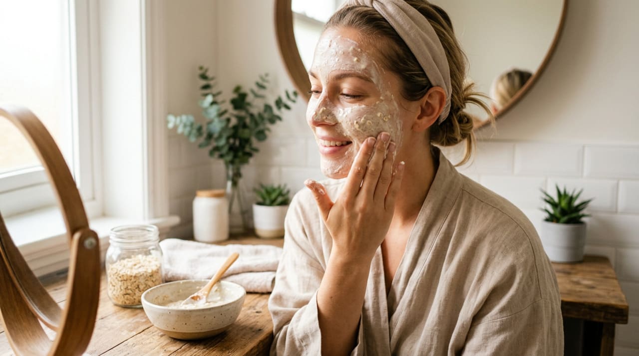 Pele radiante em 5 minutos com a máscara caseira de iogurte e aveia