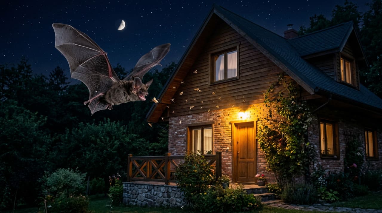 Longe de ser um mau presságio, a visita noturna dos morcegos é um indicador de biodiversidade saudável na região