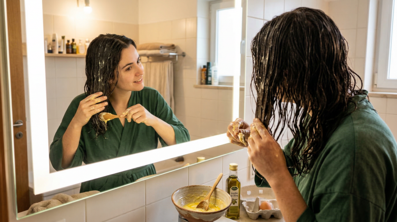 O azeite de oliva é um dos óleos vegetais com maior afinidade comprovada com a estrutura capilar