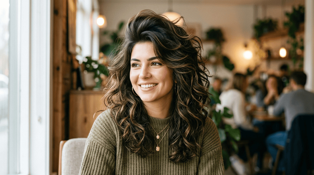 O chamado penteado com efeito volumoso é aquele em que o volume é construído de forma controlada