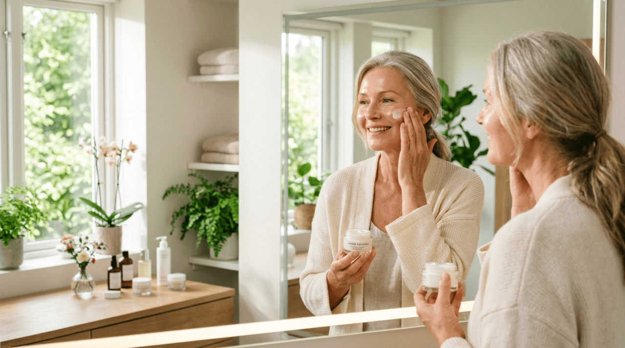 Após os 50 anos, há redução de colágeno, diminuição da produção de óleo e maior perda de água transepidérmica