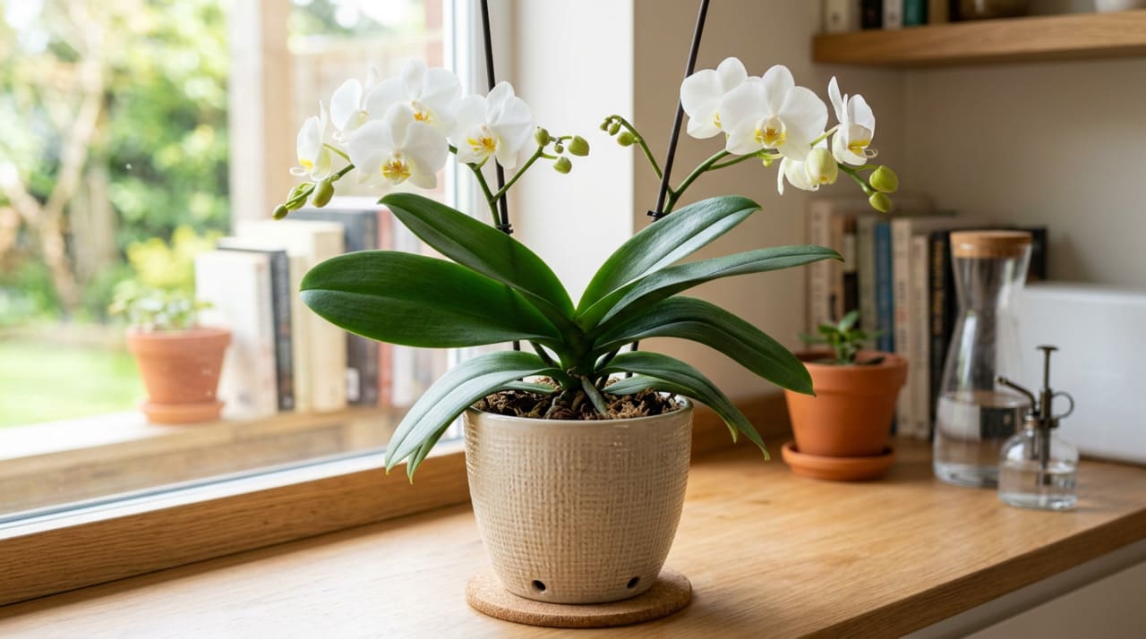 Para a orquídea durar anos: o truque não é o adubo, mas nunca molhar o miolo das folhas