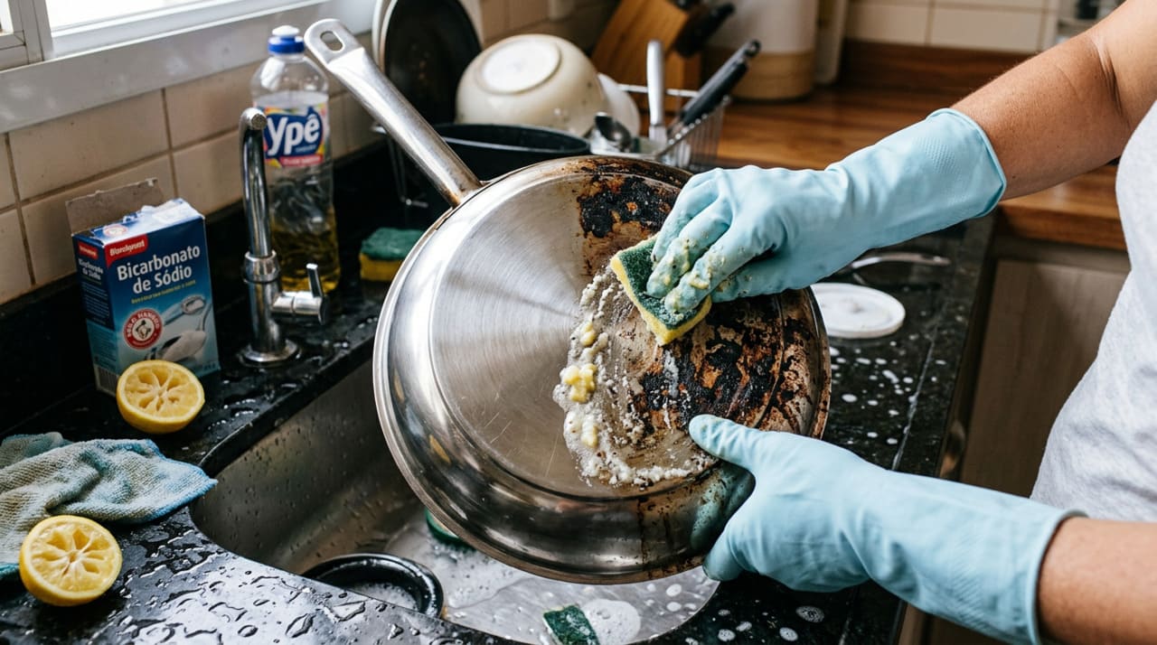 O acúmulo de resíduos carbonizados cria uma barreira de opacidade que impede a reflexão da luz e prejudica a saúde estética do metal