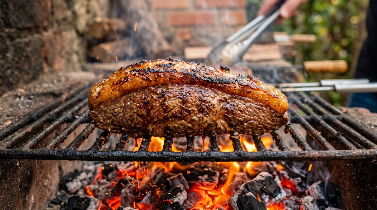 O erro mais comum na culinária de churrasco é colocar a picanha na grelha antes que a brasa atinja a temperatura ideal.