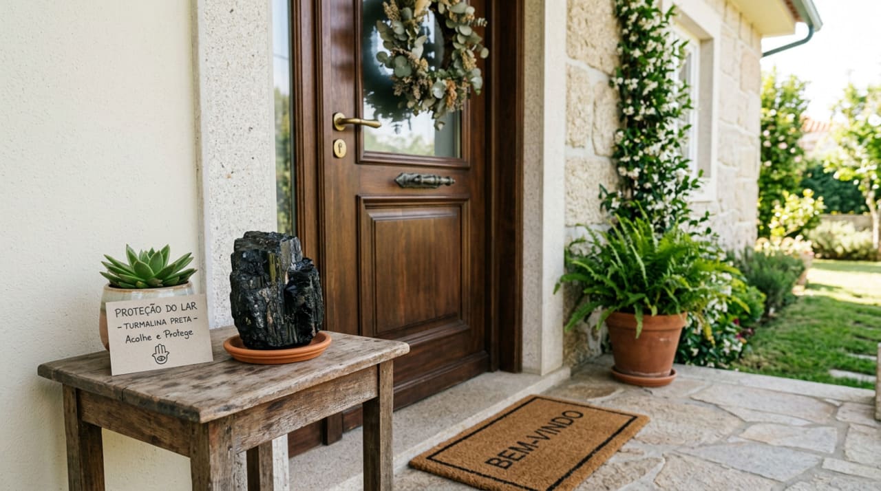 Nas casas mais leves a entrada não tem energia pesada porque usam turmalina preta para barrar o mau-olhado