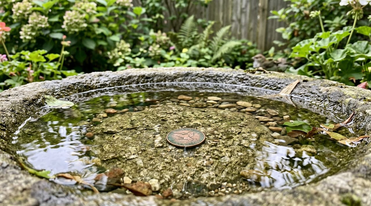 Quem tiver um bebedouro para pássaros é incentivado a adicionar um item natural a ele