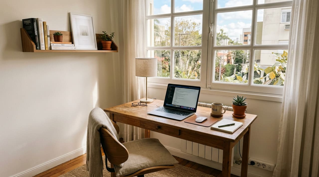 A organização de um escritório doméstico vai muito além da estética, pois ela dita o ritmo da nossa concentração e o conforto das horas trabalhadas.